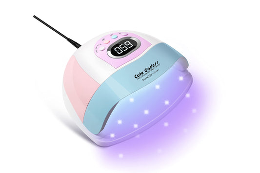 cute godess 220W UV LED Nail Lamp Light Dryer for Nails Gel Polish with 45 Beads 4 Timer Setting & LCD Touch Display Screen, Auto Sensor, Professional