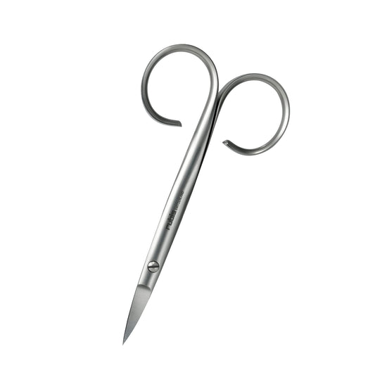 Rubis Sauro Stainless Steel Nail Scissors for Precise Toenails, 1F007, Made in Switzerland, Silver
