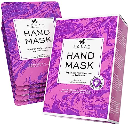 Hand Mask Gloves with Shea Butter - Hand Masks Moisturizing Glove for Dry Hands, Hydrating and Regenerates Dead Skin, Hand Care Moisture Gloves for Dry Hands, Safe for All Skin Types, 5 Pairs