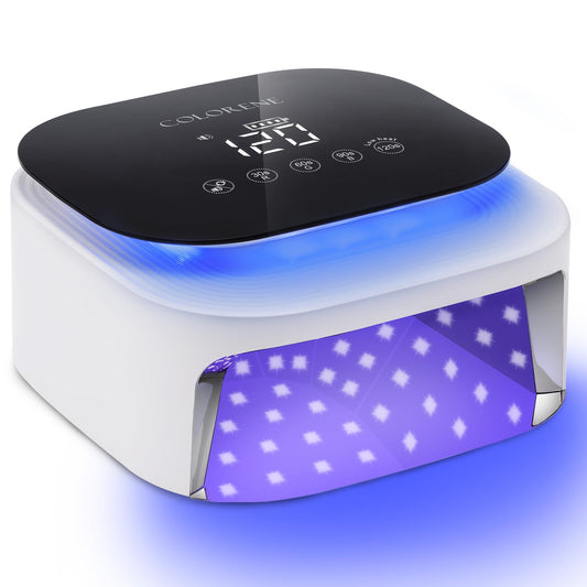 Cordless UV LED Nail Lamp,COLORENE 60W Rechargeable Nail Light Quick Curing Dryer,Professional Nail Dryer Gel Polish Light with 4 Timer Setting Auto Sensor for Salon Home Nail Art