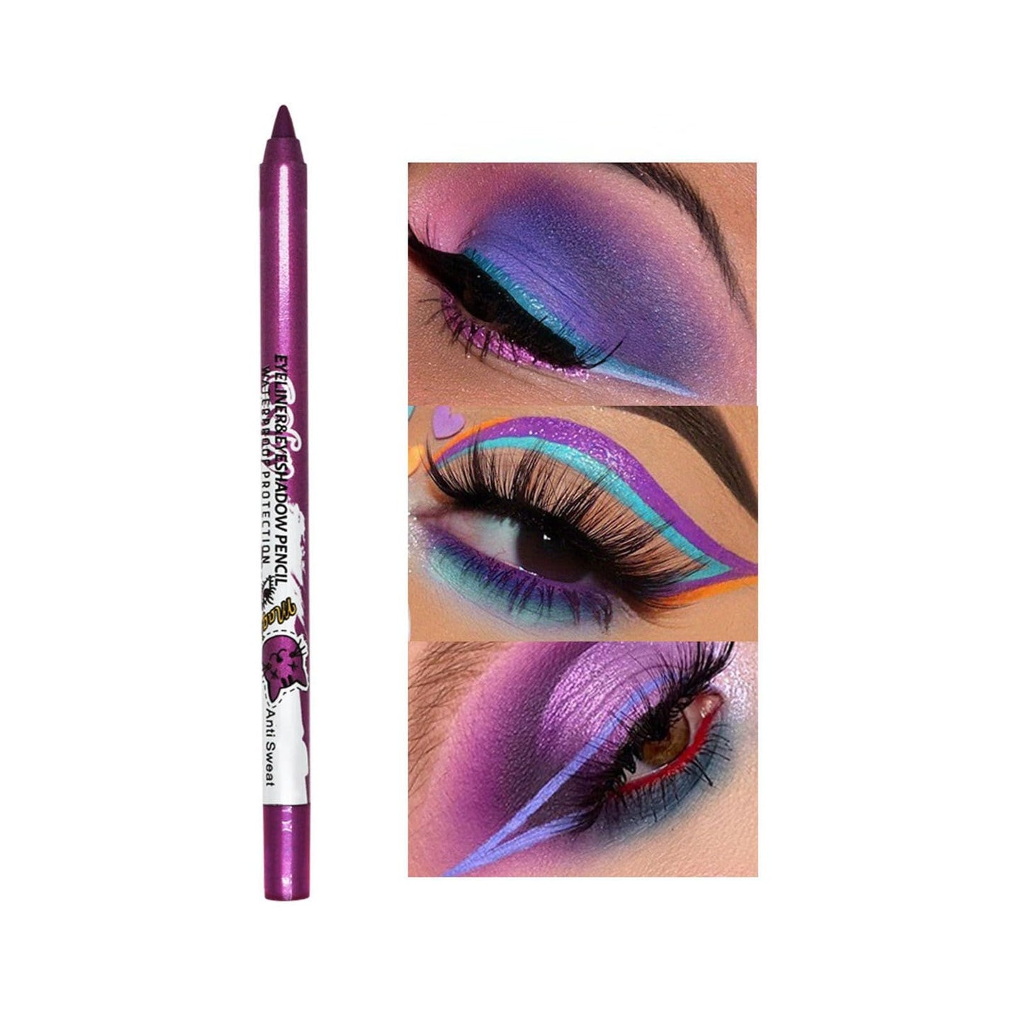 Long-Lasting Gel Glitter Eyeliner Pencil, Waterproof, Ultra-Creamy & Blendable, Metallic Eyeliner Glitter Eye Shadow Pencil with Ultra-Fine Tip, Creates Bold & Defined Lines, Eye Makeup Gift