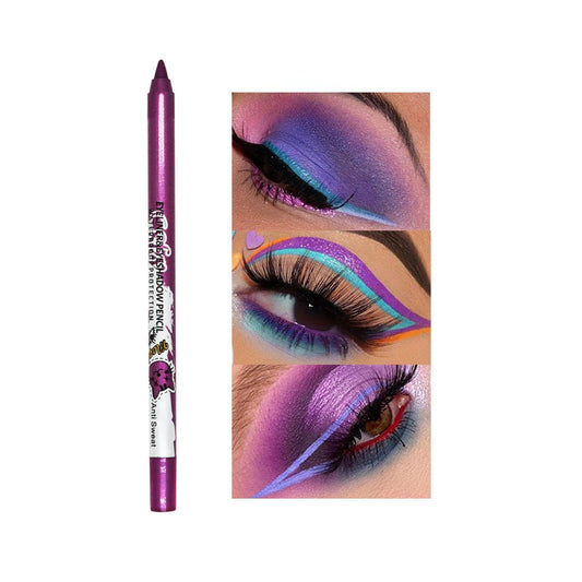 Long-Lasting Gel Glitter Eyeliner Pencil, Waterproof, Ultra-Creamy & Blendable, Metallic Eyeliner Glitter Eye Shadow Pencil with Ultra-Fine Tip, Creates Bold & Defined Lines, Eye Makeup Gift