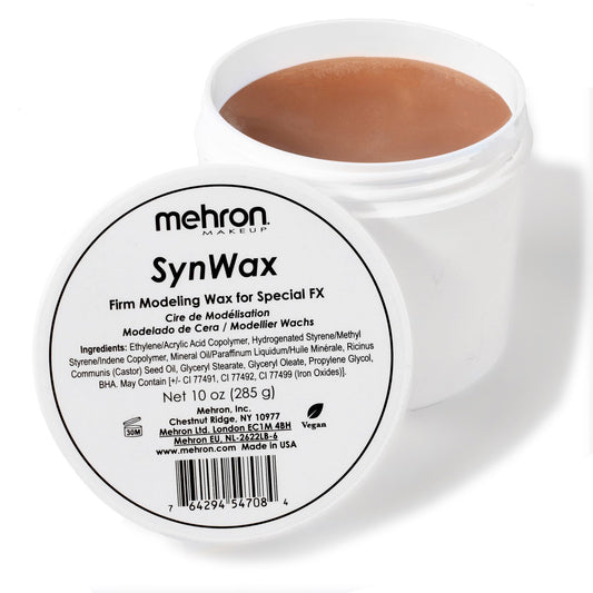 Mehron Makeup SynWax | Firm Modeling Wax for Special FX | Scar Wax SFX Makeup For Fake Scars, Fake Wounds, & Halloween Effects 10 oz (283 g)