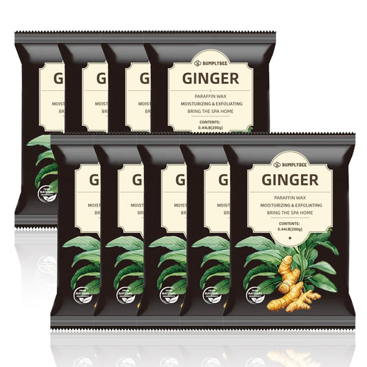 BUMPLYBEE Paraffin Wax for Hand and Feet, 10 Packs Ginger Paraffin Wax Refills for Paraffin Wax Machine, Hand Wax Paraffin Wax Bath, Foot Wax Paraffin Bath, Smooth and Moisturize Hands, Deep Hydration