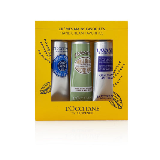 L’OCCITANE Hand Cream Classics, 3-Piece Set: Moisturizing Hand Creams, Iconic Scents, Vegan, All Skin Types, Made in France
