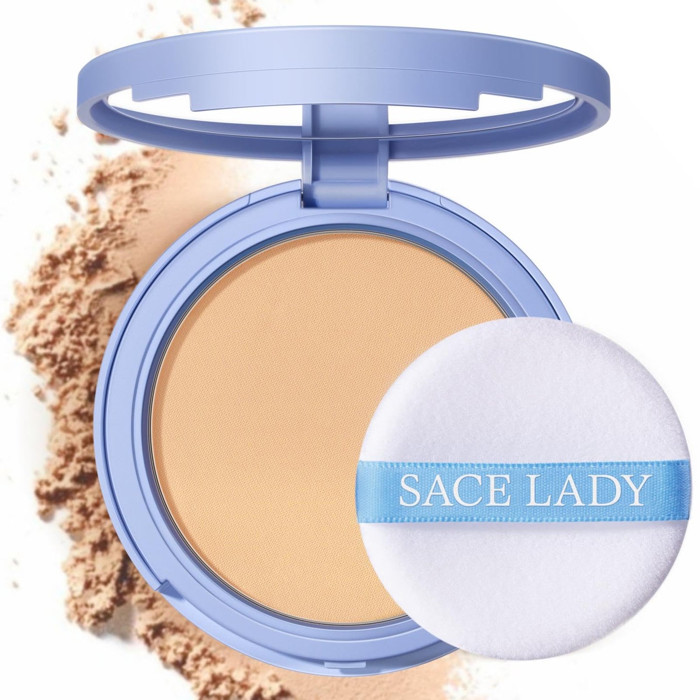 SACE LADY Oil Control Face Pressed Powder, Matte Smooth Setting Powder Makeup, Waterproof Long Lasting Finishing Flawless Lightweight Cosmetics, Cruelty-free, 0.28Oz