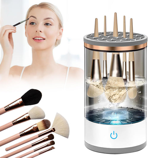 Electric Makeup Brush Cleaner, Makeup Brush Cleaner Machine with Brush Clean Mat, Automatic Make Up Brush Clean Tool for All Size Makeup Brushes, Valentines Day Gifts for Her