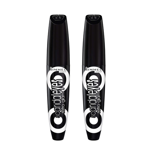 Rimmel Scandaleyes Retro Glam Mascara, Black, 0.41 Fl Oz (Pack of 2)