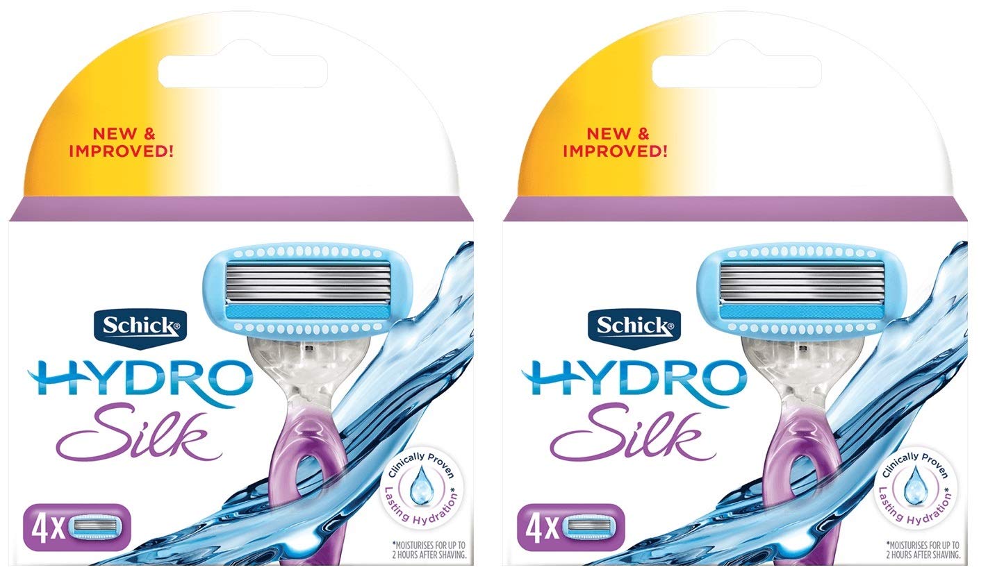 Schick Hydro Silk Cartridges 4 ea (Pack of 2)