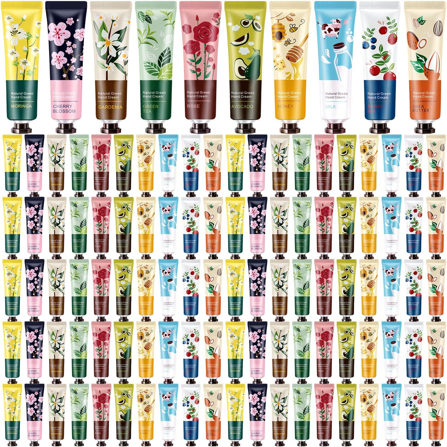 Dansib 120 Pack Hand Cream Mini Lotion Travel Hand Lotion Hand Cream Bulk Gift for Women, Scented Lotion Small Bulk Gifts for Dry Cracked Hands for Women Christmas Appreciation Gifts, 10 Styles