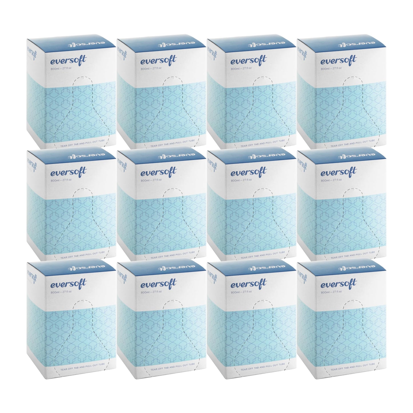 EZbrnd Eversoft General Purpose Lotion Hand Soap Refill, Bag-in-Box, Pack of 12x800ml (27.0 oz), ESO-005T (9106-12)