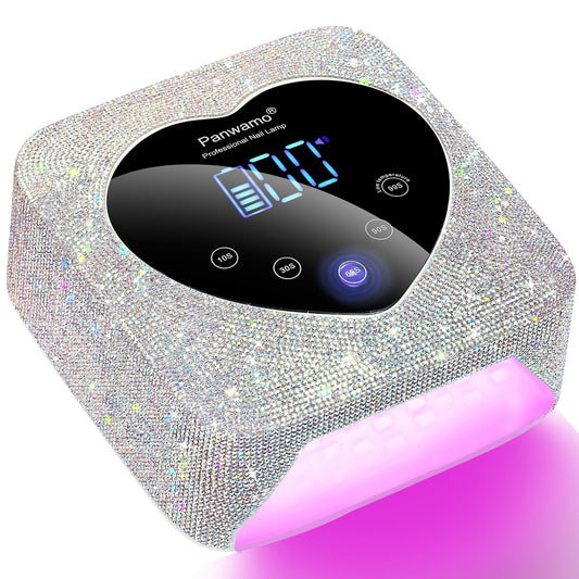 Rechargeable UV LED Nail Lamp,72W Cordless UV Light for Nails with Removable Bottom,Professional Curing Lamp for Gel Nails with 30 Beads,5 Timer Setting Nail Light and LED Touch Screen Gel Nail Dryer