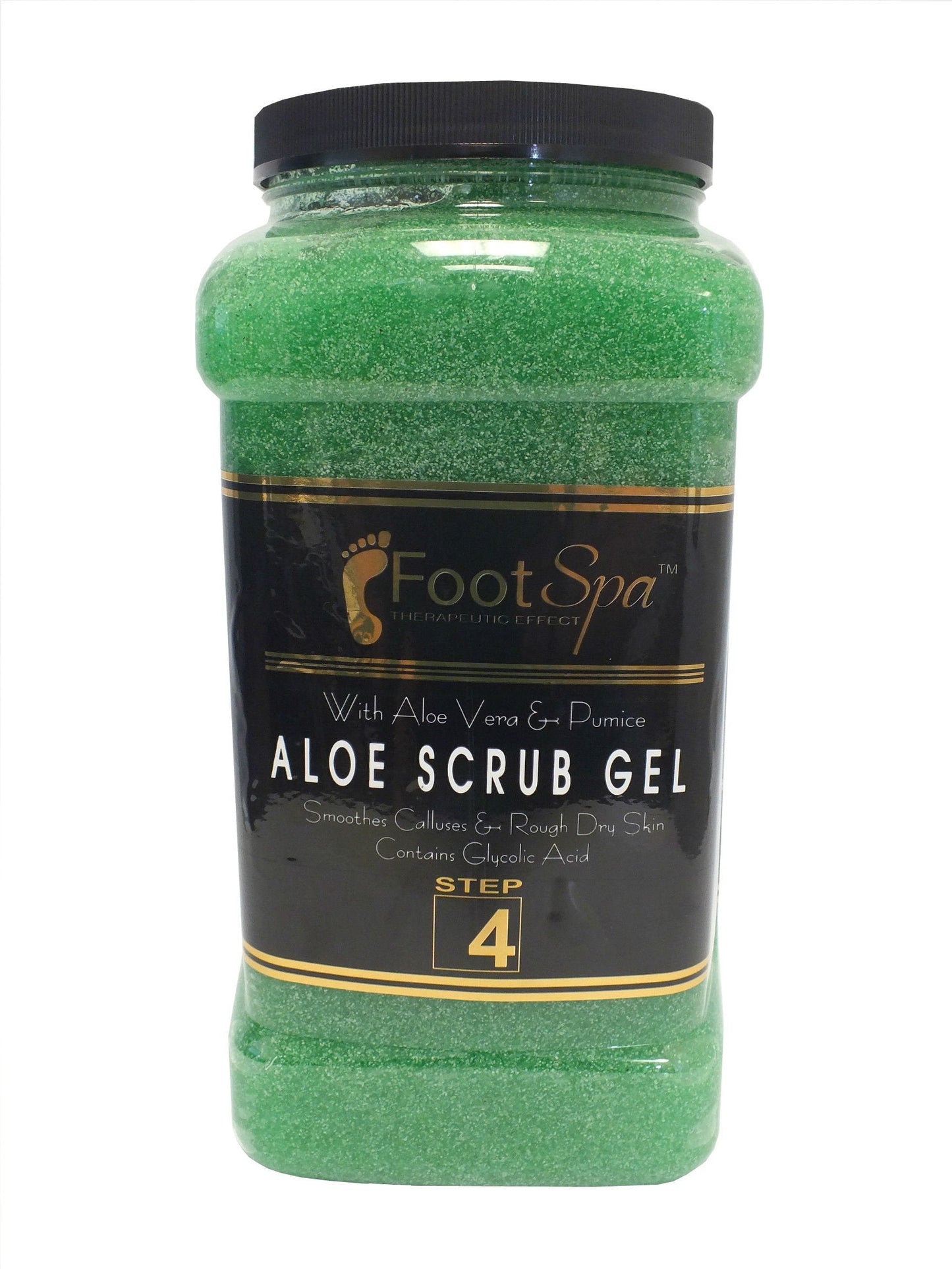FOOT SPA - Exfoliating Scrub Gel, 128 Oz - Manicure, Pedicure and Body Exfoliator Infused with Aloe Vera and Salicylic Acid - Glow, Polish, Smooth and Moisture Skin - Bulk, Refill Gallon