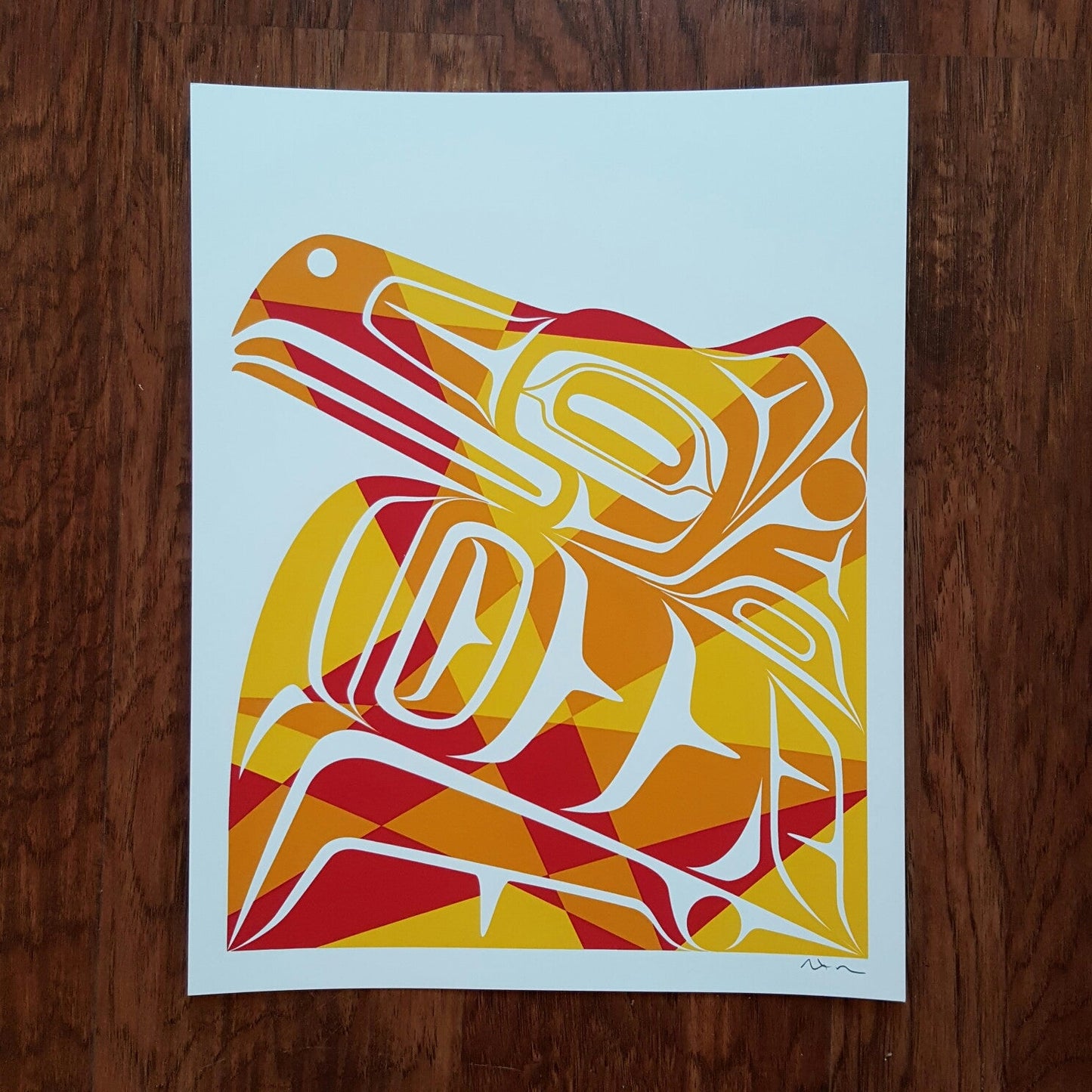 Raven Relaxing Serigraph