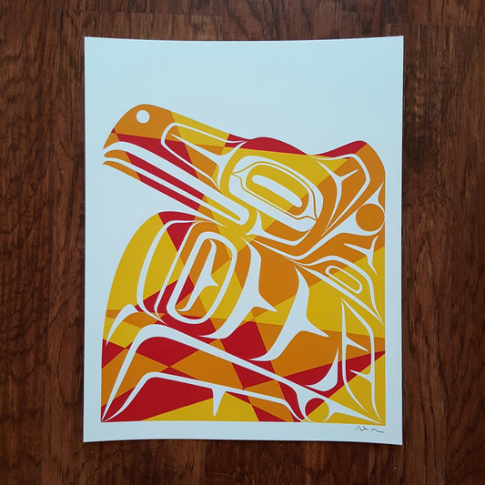 Raven Relaxing Serigraph