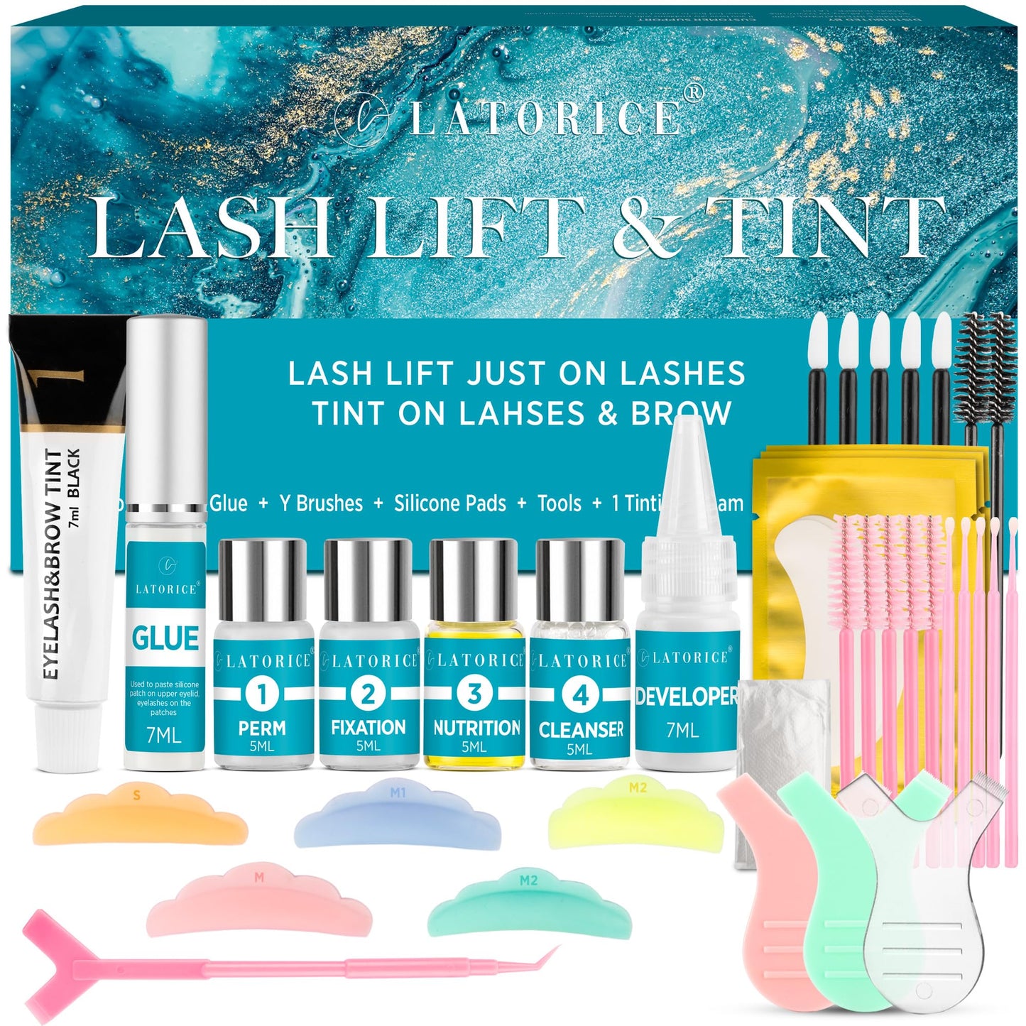 Lash Lift kit Brow Lamination: Professional Eyelash Perm Kit - Black Eyelash Eyebrow Curling Set