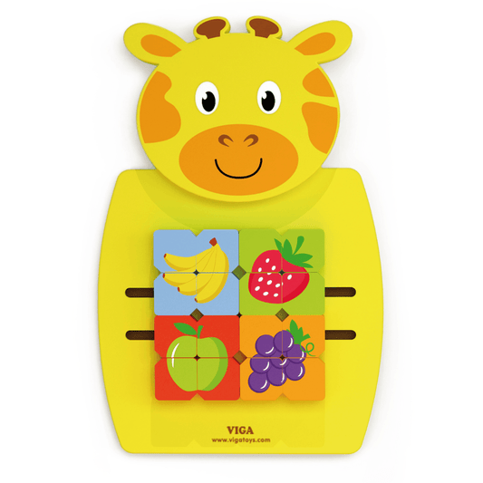 Wooden Giraffe Wall Activity Toy