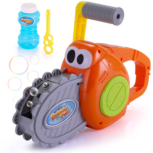 Bubble Maker Gun for Kids Outdoor Chainsaw Bubble Blower Machine
