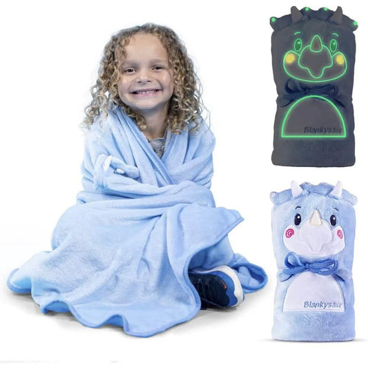 Glow in The Dark Dinosaur Blanket for Boys & Girls