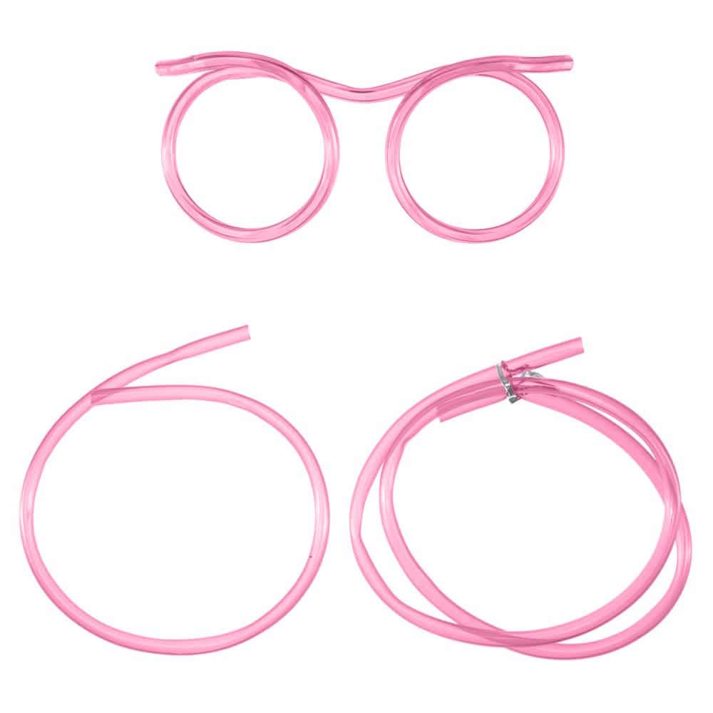 Kids Silly Straw Glasses Everything Else Pink - DailySale