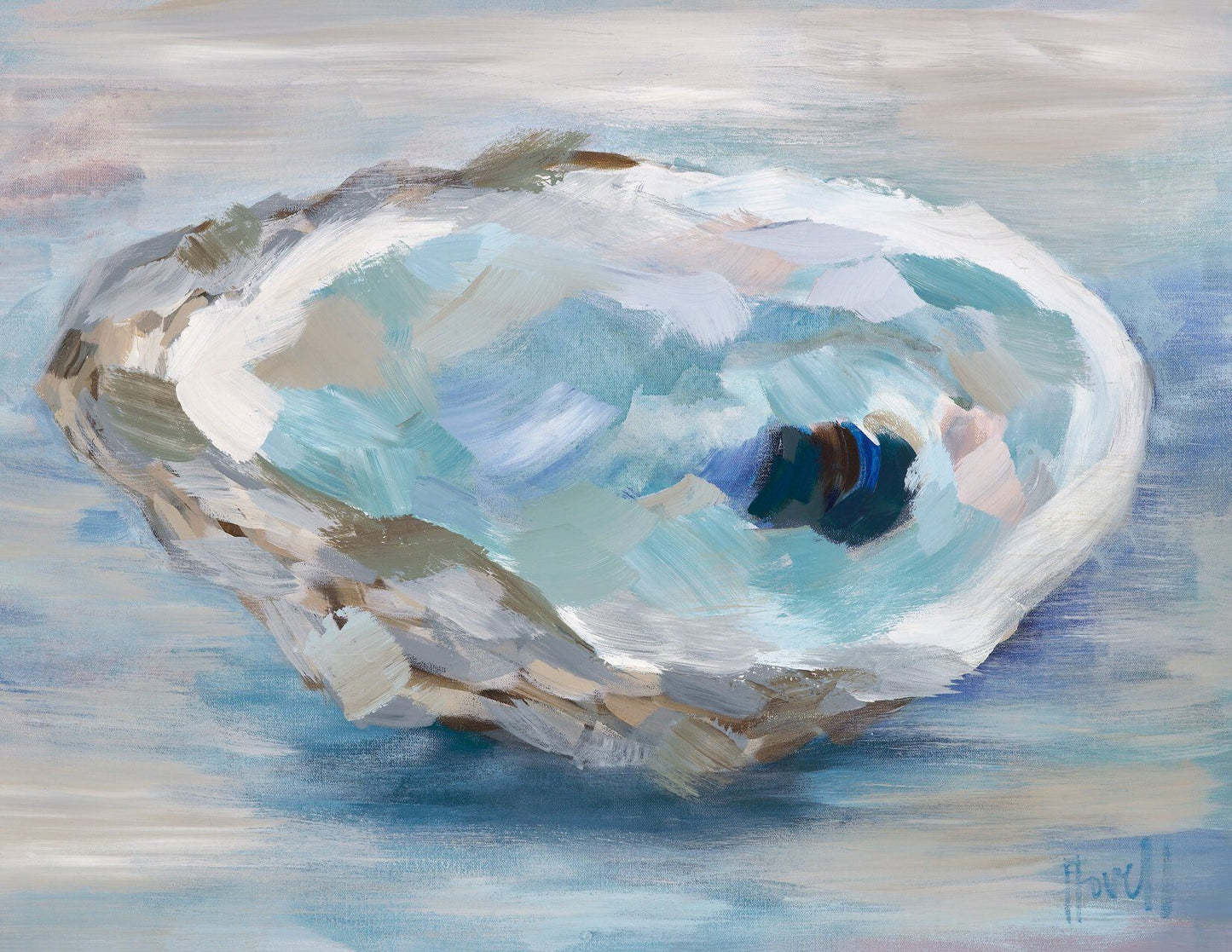 Kim Hovell Prints 5 x 7 The Horseshoe Crab Brackish Oyster Print Only