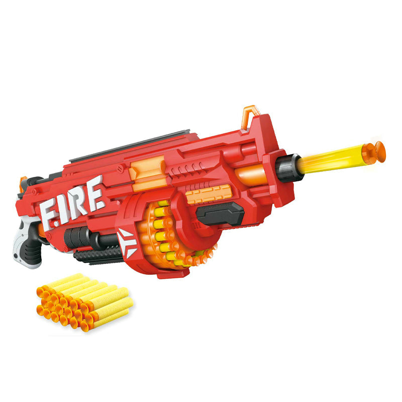 Motorized Fire Blasting Rush Attack Spinning Barrel Dart Gun