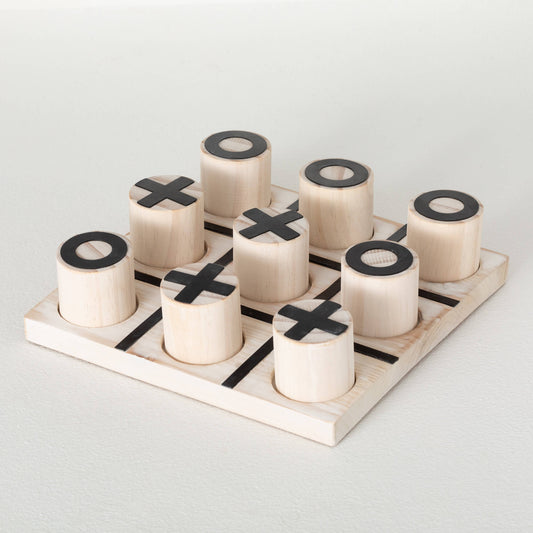 WOOD BLOCK TIC TAC TOE GAME